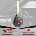 thumbnail image 2 of KeylessOption replacement for Toyota RAV4, Yaris and Scion xB 89070-12380, 89070-42670 3-button Remote Key Fob, 2 pack, 2 of 5