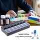 thumbnail image 5 of Estuche organizador de medicamentos Braille, transparente, 14 divisores, dispensador de mesa, portátil Ndcxsfigh Cuidado Belleza, 5 of 9