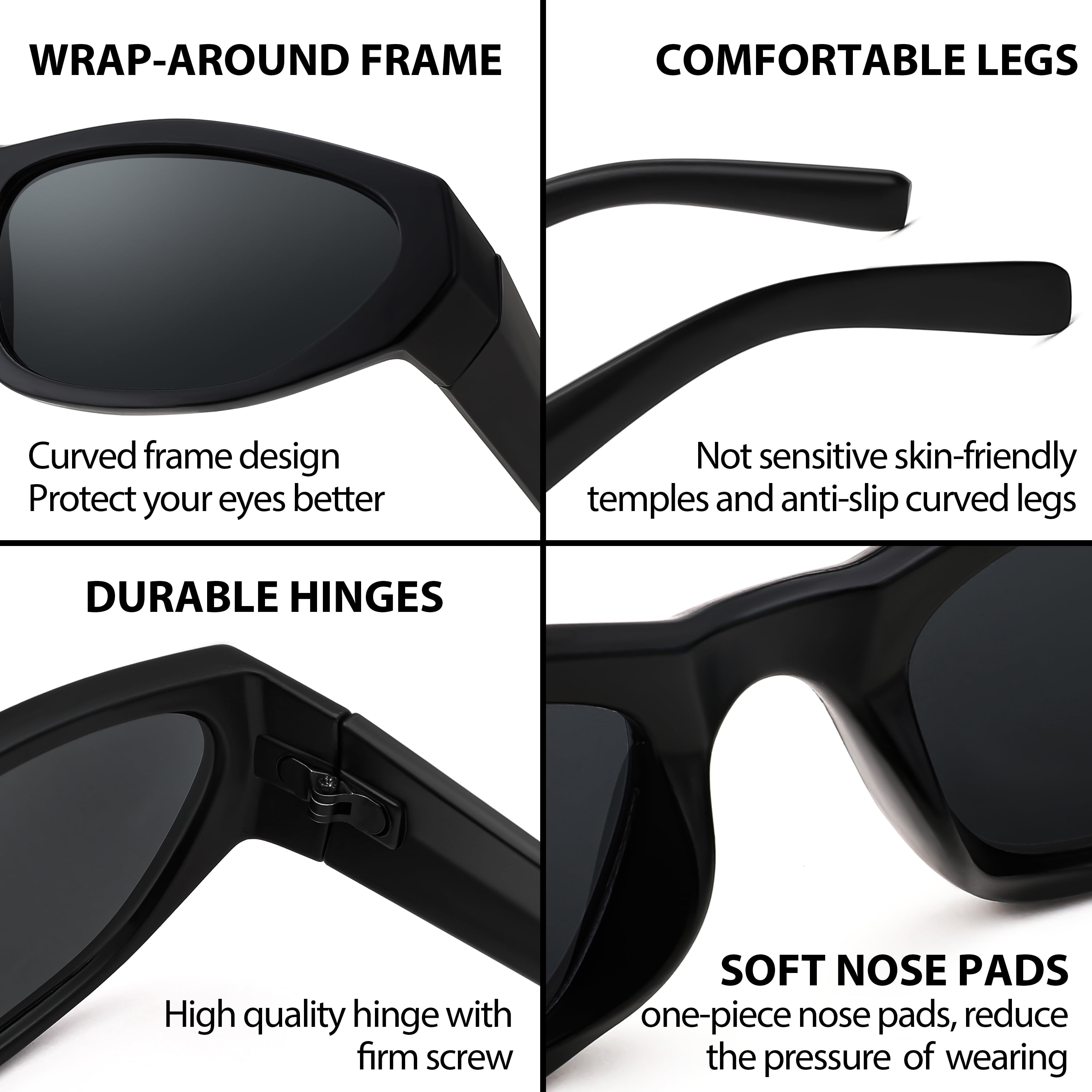 FEISEDY Women Men Futuristic Shield Sports Narrow 90s Sunglasses