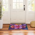 thumbnail image 3 of Yayeee Doormat for Indoor Entrance 32" x 20" Non Slippery Floor Rug, Large Purple Flowers, 3 of 8