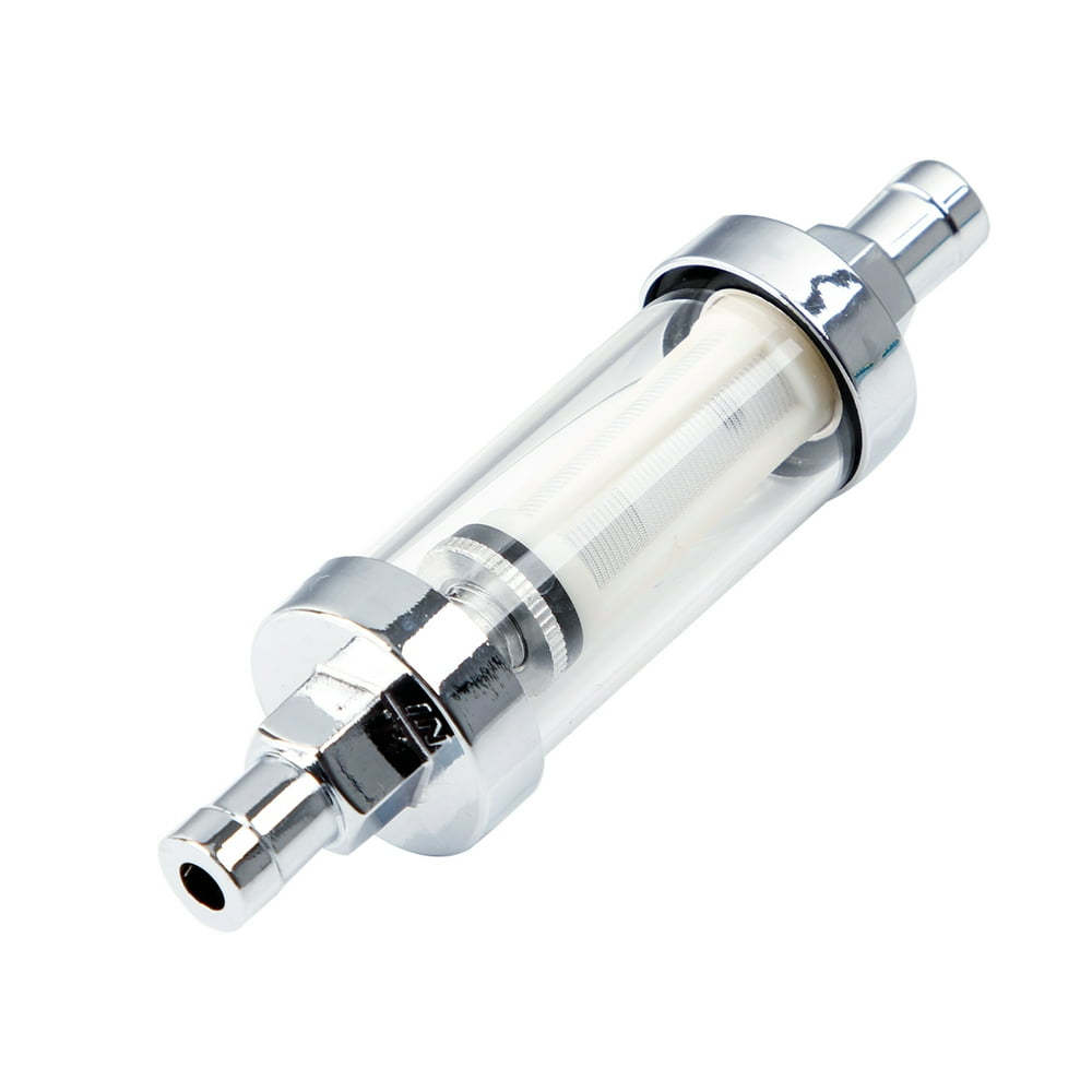 CarBole UNIVERSAL 3/8 INCH CLEAR GLASS INLINE FUEL FILTER IN & OUT