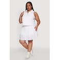 thumbnail image 2 of Womens Plus Size Trendy Jersey Mesh Pleated Active Skort, 2 of 5