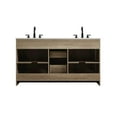 thumbnail image 3 of Elegant Kitchen and Bath Austin 60 Inch Double Bathroom Vanity In Natural Oak, 3 of 14