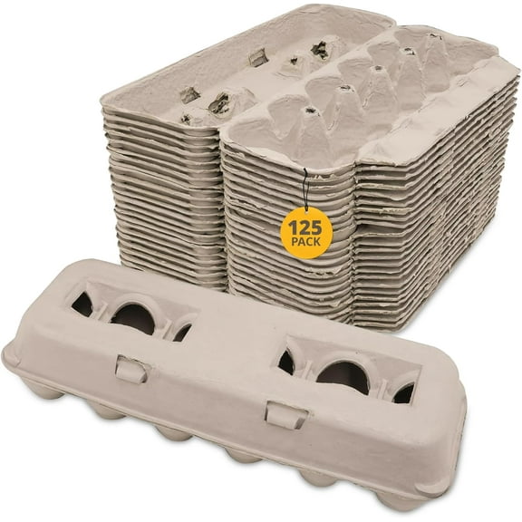 Stromberg's Large Blank Egg Cartons, Bulk Pack for Large Eggs, Perfect for Custom Branding, Safe & Secure Egg Storage, Convenient Stacking for Easy Transport and Storage, 250 Pack