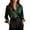 Dark Green, variant on Womens Leopard Patchwork Satin Blouse Long Sleeve Button Up Color Block Trendy Business Casual Top Red 2XL
