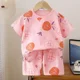 thumbnail image 3 of Traje de manga corta de algodón puro para niños, ropa fina de verano para bebés, conjunto de ropa para niñas, ropa para niños de calidad seleccionada, 3 of 5