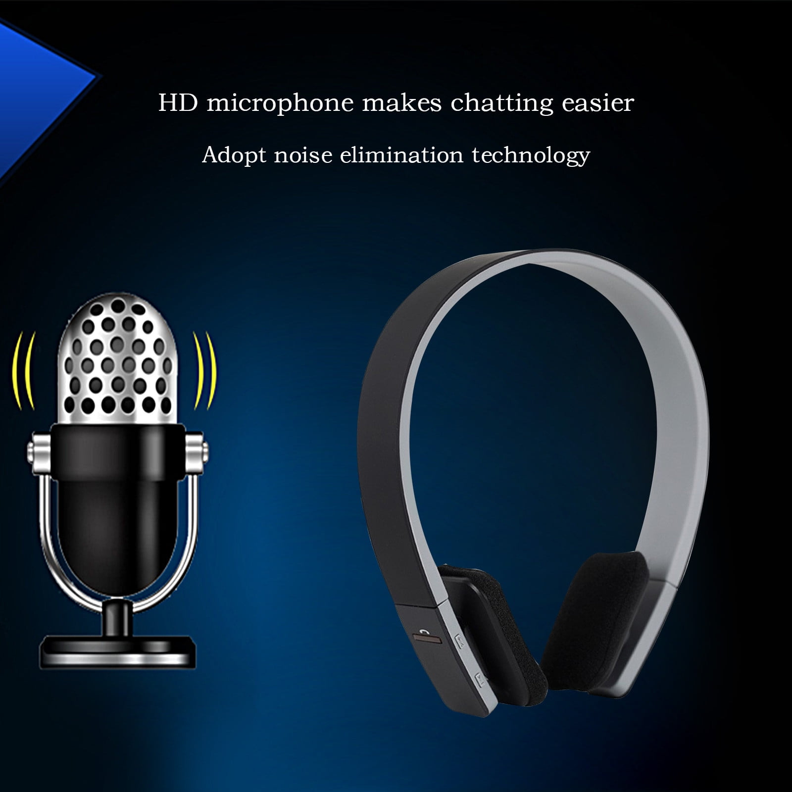 Active Noise Cancelling Headphones Bluetooth Headphones Wireless Headphones Over Ear with Microphone Deep Bass, Comfortable Protein Earpads, 30 Hours Playtime for Travel/Work - Black