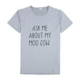 thumbnail image 2 of YUEHUA girls crew neck short sleeve ASK ME ABOUT MY COW Children's Novelty Funny Humor Flip T Shirt Round Neck Short Sleeved T Shirt 3 To 14 Years Old Children, 2 of 8