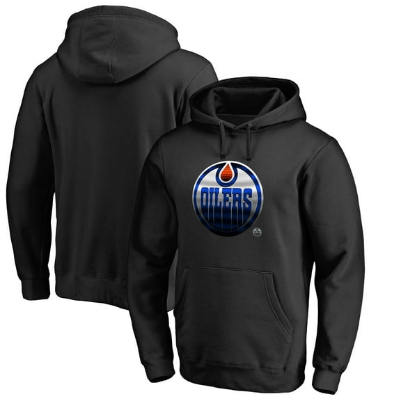 Men's Black Edmonton Oilers Midnight Mascot Pullover Hoodie
