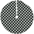 thumbnail image 2 of Northlight 20" White and Black Buffalo Plaid Mini Christmas Tree Skirt, 2 of 6