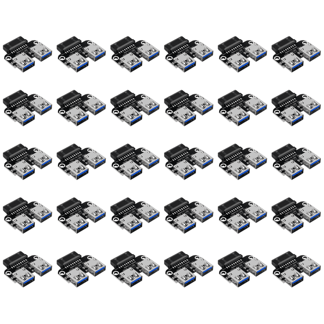 Adaptador de placa base USB 3.0 de 20 pines a doble tipo A (A)