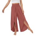 thumbnail image 1 of ICHUANYI ClearanceWomen's Spring And Color Elastic Waist Cotton Leggings Casual Pants(Red, XS) ICHUANYI WER20232080503717, 1 of 6