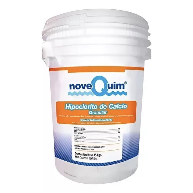 Hipoclorito De Calcio Granular Al 68%. Envase 45 Kg Novequim para Alberca