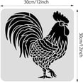 thumbnail image 2 of Large Rooster Pattern Plastic Painting Stencils 12x12inch Farm Animals Poultry Drawing Template for Painting on Floors Walls Doors Tile Wood Cabinet, 2 of 9