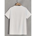 thumbnail image 2 of Men's Easter Rabbit Pattern T-shirt -100% cotton, casual round neck, short sleeved, cool design with my friends, black with colored rabbit ears, 2 of 5
