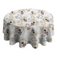 thumbnail image 4 of Cute Golden Retriever Round Tablecloth 60"x60",Wrinkle Wipeable Table Cloth for Kitchen Dining Room Picnic Patio Party, 4 of 6