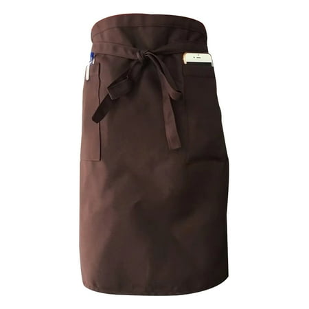 

Unisex Chefs Waist Bistro Pocket Apron Waiter Waitress Barista for Bar Cafe Pub