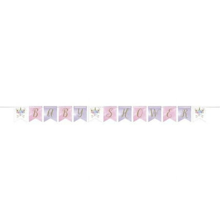 Creative Converting 344437 84.5 x 6 in. Unicorn Baby Shower Banner - Case of 12