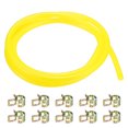 thumbnail image 1 of Uxcell Manguera de carburador de ventilación de combustible, 6 mm ID 9 mm OD 2 m largo con 10 abrazaderas para ATV/Motocicleta [Amarillo], 1 of 7