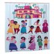 thumbnail image 3 of Cortina de ducha Encanto, cortina de ducha decorativa impermeable y lavable para baño, juego de decoración de accesorios de baño con 12 ganchos de plástico de 72 x 72 pulgadas, 3 of 8