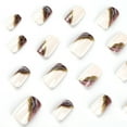 thumbnail image 1 of Mid-Length White & Purple Fake Nails Three Colors Mixed Stylish Fake Nails for a Pleasant DIY Nail Experience at Home  Glue Models, 1 of 8