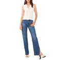 thumbnail image 4 of Vince Camuto Sleeveless V-Neck Ruffle Front Pindot Blouse Ivory Size S MSRP $69, 4 of 4