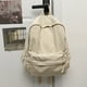 thumbnail image 5 of Mochila de lona Cómoda Bolso de viaje para estudiante de hombro sólido (Blanco), 5 of 8