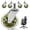 Silver Green, variant on Set of 5 Office Chair Wheels, 3 Inch Smooth Replacement Chair Wheels, 880LBS Heavy Duty Casters Long Lasting, Universal Fit for Home, Office, Gaming Chair, Red