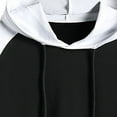 thumbnail image 5 of Men's Short Sleeve Hoodie Soft Cotton Colorblock Moisture Wicking Panel T-Shirt Hoodie, 5 of 5
