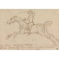 thumbnail image 2 of James Seymour 24x18 Gold Ornate Framed and Double Matted Museum Art Print Titled - ‘True Blue Beat by Whitefoot’; Galloping to Left, with Jockey Up Whipping-On, 2 of 4