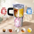 thumbnail image 6 of Butterfly 20oz Stainless Steel Tumbler with Handle and Straw – Insulated Travel Cup with Sliding Lid, 360° Full Wrap Printed Mug for Home, Outdoor & Sports Use, Spring, 6 of 6