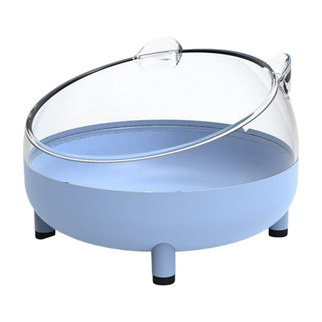 Caja de baño de arena para hámster grande, contenedor de baño de arena transparente y baño para hámster, Azul