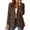 *Brown, variant on Women's Long Sleeve Single-Breasted Blazer, Ladies' Casual Work Office Suit Jacket, Open Front Solid Color Formal Coat For Women,Beige,S-3XL