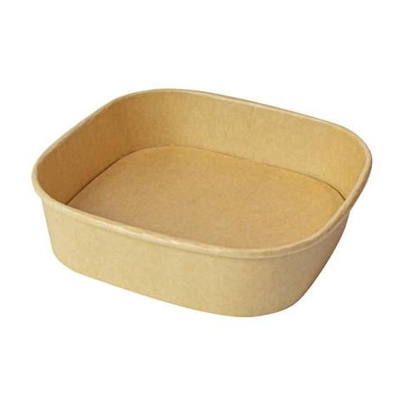 Packnwood 210PCAR1000PPK 32 oz 6.7 x 6.7 x 2.2 in. Square Kraft Meal Box - 300 Piece