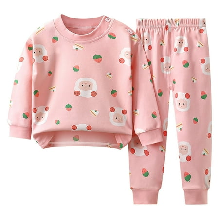 

UFOUND Toddler Children Underwear Set Cotton New Homewear Baby Cotton Warm Girls Long Clothing Infants Clothes Trendy Dailywear