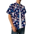 thumbnail image 1 of MDUKONU Chemise Habillée Décontractée pour Homme à Manches Courtes, Ne Rétrécit Pas, Chemise à la Mode Bleue TTG, 1 of 4