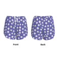 thumbnail image 3 of Balery Daisies Flowers Pantalones cortos deportivos para mujer con forro y dos bolsillos, elásticos, para entrenamiento, gimnasio, yoga-X-Large, 3 of 7