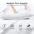 thumbnail image 2 of UNIKOME Down Pillows for Bed Natural Goose Feather Down Quilted Pillows Standard Size,20x26 Inch Luxury Hotel Collected Pillows with Downproof Cover (1 Count), 2 of 7