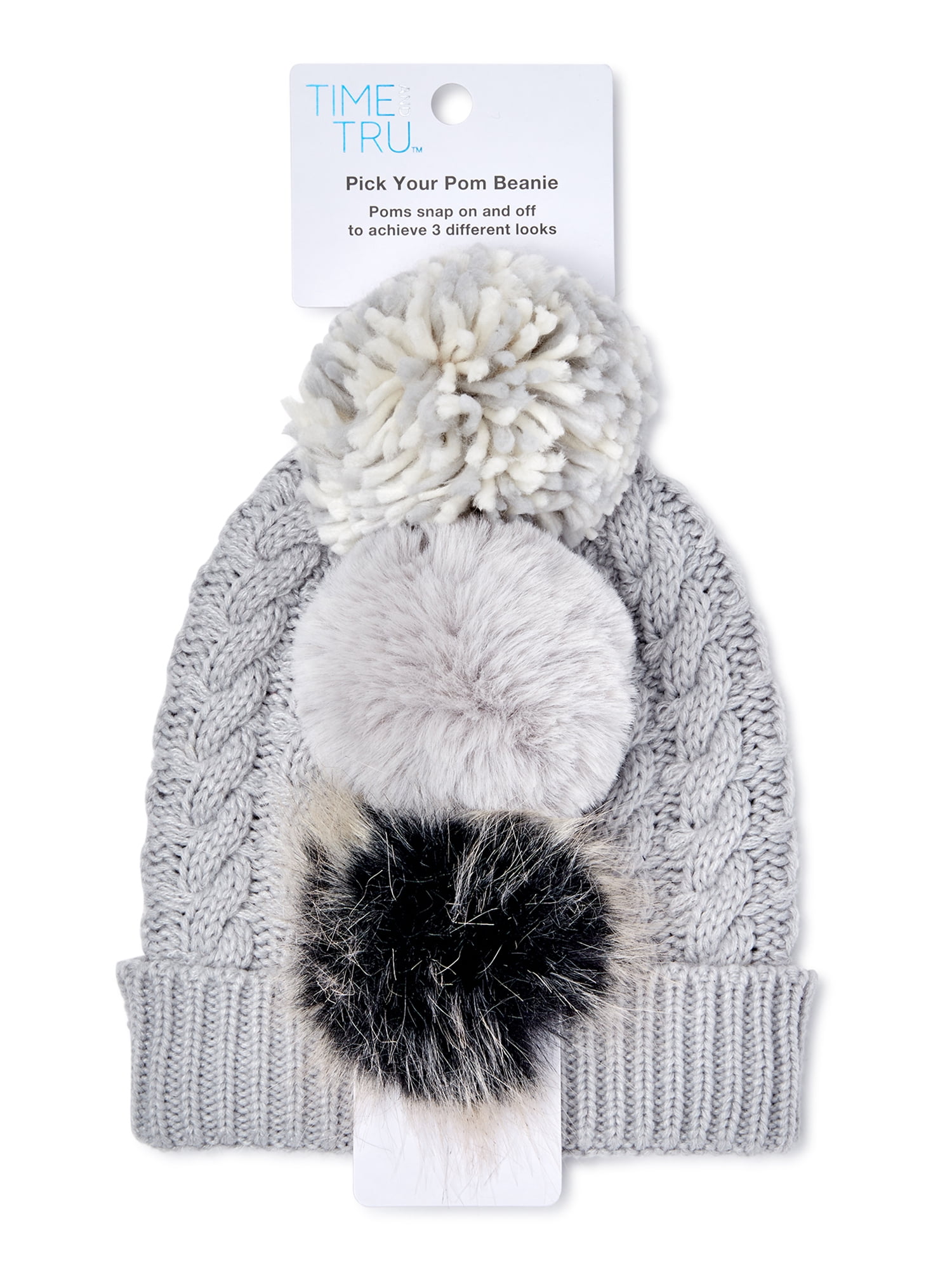 Time And Tru Ribbed Pom Beanie 