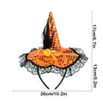 thumbnail image 3 of Gallickan Halloween Hat Headband, Lace Sequins Hair Accessory for Halloween, Adjustable Adult Child Party Photo Prop, Orange, 3 of 6