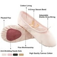 thumbnail image 2 of Daydance Girls' Canvas Ballet Shoes, Split Sole Flats, Ballet Pink, Size 12.5 Little Kids, 2 of 5