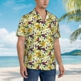 thumbnail image 5 of Xecao Lilies Flowers print Hawaiian shirt - a stylish short-sleeve button-down for men, perfect for casual beach and tropical outings., 5 of 9