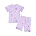 thumbnail image 2 of ATAIKU 3-8Y Girls Pajamas Short Sleeve Toddler Summer Short Sets Kids Sleepwear Clothes Set, 2 of 9