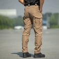 thumbnail image 7 of Ripstop Cargo Pants For Men Tactical Style 4 Way Stretch Water Resistant Trousers With Functional Pockets For Work Hiking And Hunting Trips Earthy Yellow M, 7 of 7