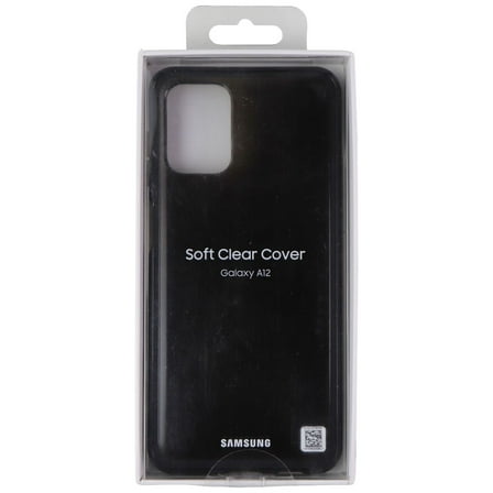 Samsung Soft Clear Cover for Galaxy A12 Smartphones - Black (EF-QA125TBEVZW)