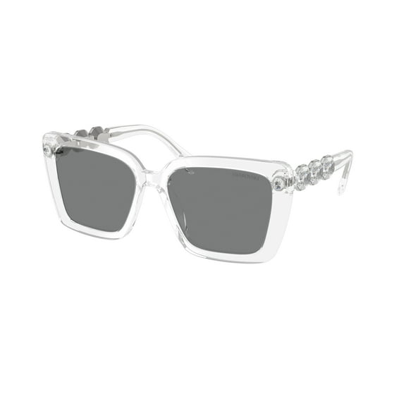 Swarovski SK 6032 Plastic Womens Square Sunglasses Transparent 55mm Adult
