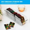 thumbnail image 4 of Tea Bag Organizer, Tea Bag Holder Box Storage Bin, Clear Tea Packet Plastic Drawer, Sugar Packet, Coffee, Condiment, Tea Spice Bag Holder for Kitchen Cabinet, Countertop, Fridge, 4 of 8