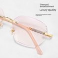 thumbnail image 4 of Gafas de presbicia con corte de diamante sin marco para mujer, elegantes y modernas, gafas de presbicia delgadas y ligeras con protección contra la luz azul, 4 of 5