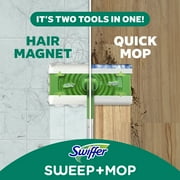 Swiffer Sweep & Mop Dry + Wet Floor Mopping and Sweeping Kit, 1 Device, 5 Dry Cloths, 3 Wet Cloths