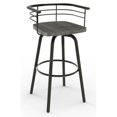 thumbnail image 1 of Amisco Brisk 25" Distressed Wood Swivel Counter Stool in Gray/Gun Metal, 1 of 4